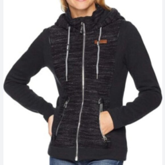 OBERMEYER Ella Fleece Jacket, Black, Size LARGE - Picture 1 of 10
